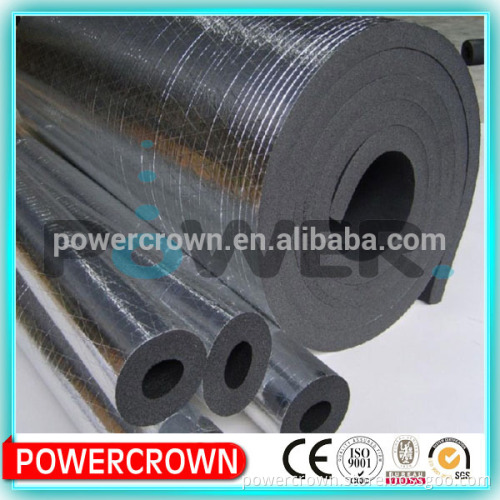high quality low density sponge rubber pipe with aluminum foilmade in china